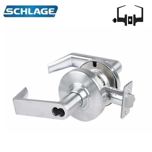 Schlage - ND80BDC - Commercial Lever Set - Storeroom - Disposable Core Less SFIC - Satin Chrome - RHO Lever - Fire Rated - Grade 1