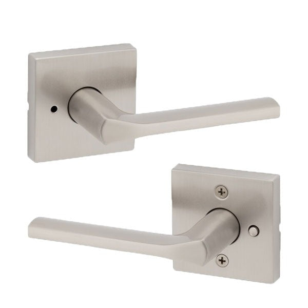 Kwikset - 730LSL - Lisbon Lever Set - Square Rose - Optional Finish - Privacy / Bed / Bath Function