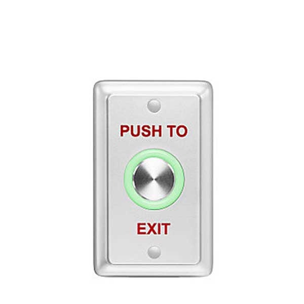 Rosslare - EXHO4 - Elegant Push Button Switch w/Light Ring - N.O. Piezo - 8-30 VDC