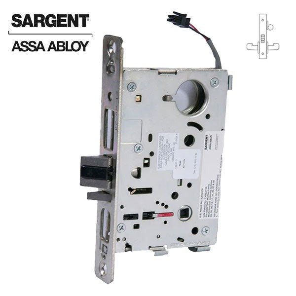 Sargent - 8271-24V - Electrified Mortise Lock Body - LN Rose / L Lever - Fail Secure - 24VDC - Grade 1