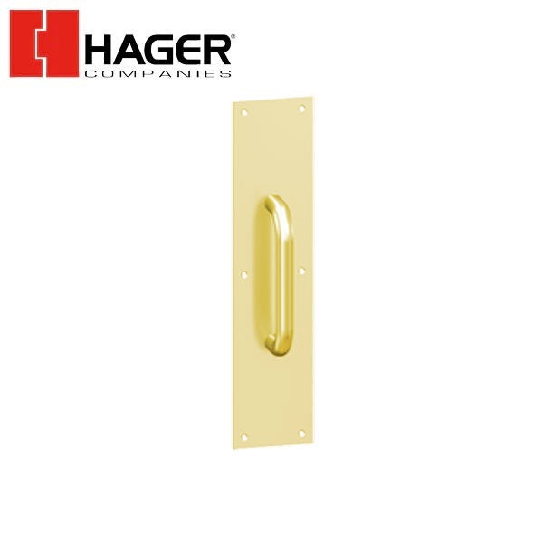 Hager - 33E - Pull Plate Square Corner - Optional Size - Optional Finish