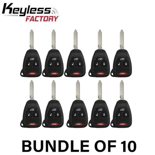 10 x 2004-2008 Jeep / Chrysler / Dodge / 4-Button Remote Head Key / M3N5WY72XX (AFTERMARKET) (Pack of 10)