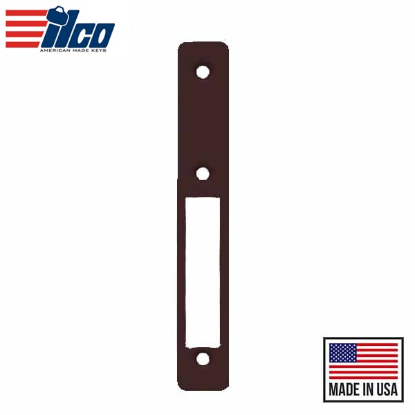 Ilco - Faceplate - Deadbolt - Flat - No Hand - 313 - Dark Bronze