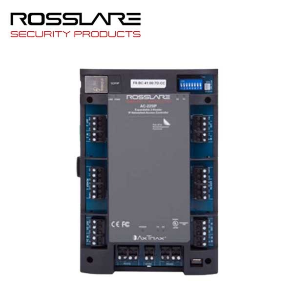 Rosslare - AC225IP - Expandable Networked Access Control Panel - DIN Housing - 2 Readers - TCP/IP - 30K Users - 20K Event History - 12VDC