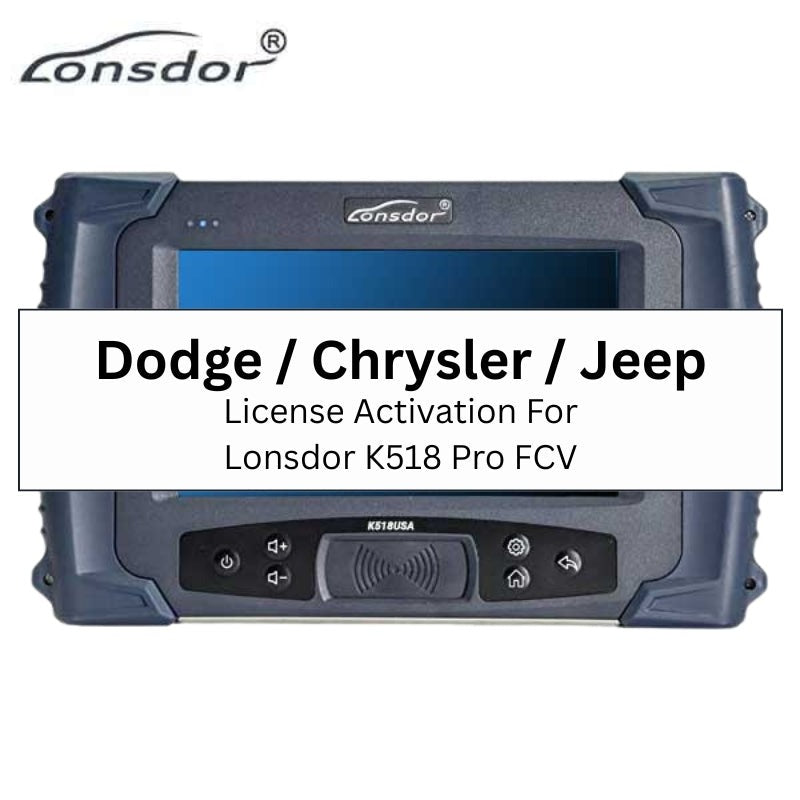 Lonsdor – Dodge / Chrysler / Jeep License Activation For Lonsdor K518 Pro FCV Key Programmer