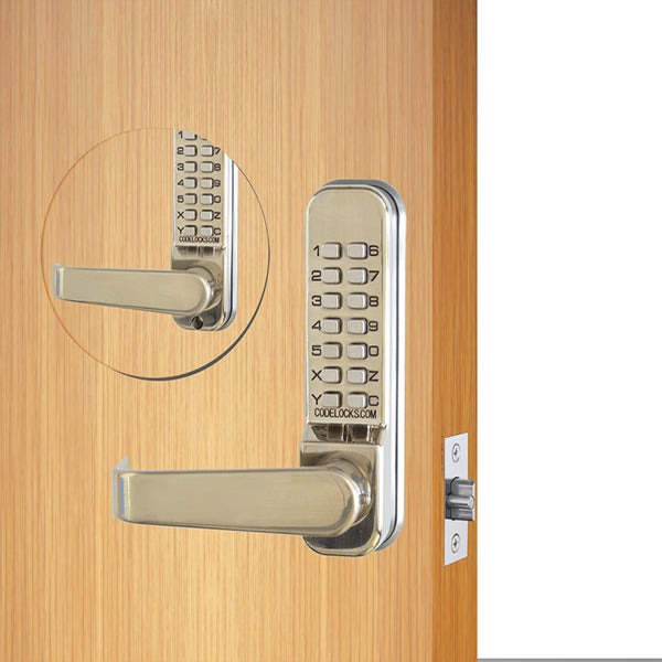 CodeLocks - CL415 - Mechanical Lock - Medium Duty - Optional Backset - Tubular Latch Bolt - Passage Function - Double Sided - Stainless Steel