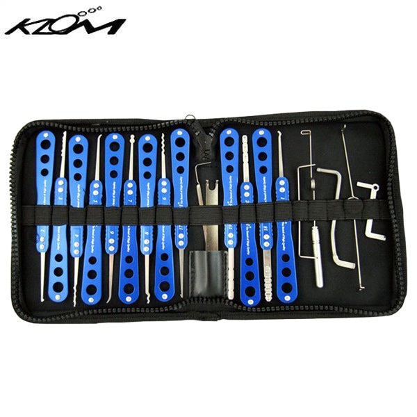 KLOM - Lock Picks Set - Transparent Practice Padlock Bundle - 24 Pieces