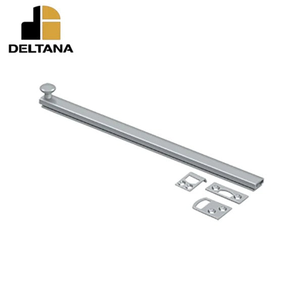Deltana - 12" Surface Bolt - Concealed Screw - Heavy Duty - Optional Finish