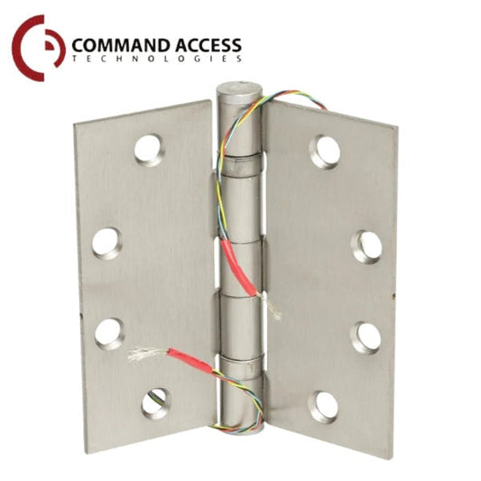 Command Access - Energy Transfer Hinge - 4-1/2" x 4" - 5 Knuckle Standard Weight - 4-Wire - 26 Gauge - Satin Chromium Plated Finish 652/ US26D