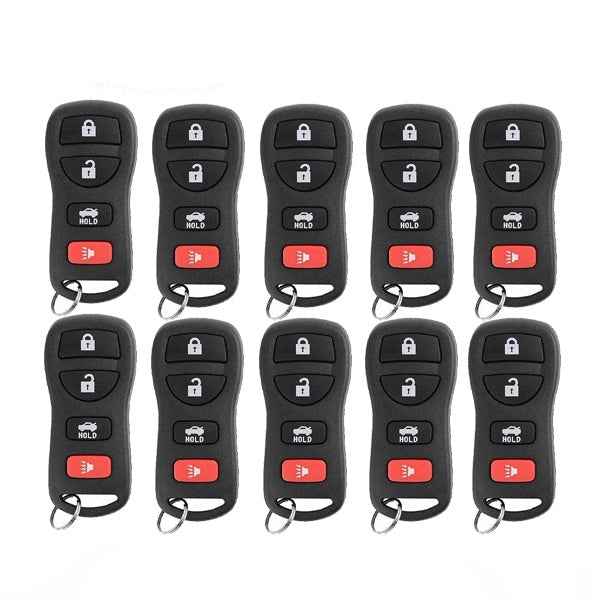10 x 2002-2017 Nissan / Infiniti / 4-Button Keyless Entry Remote / KBRASTU15 (AFTERMARKET) (Pack of 10)
