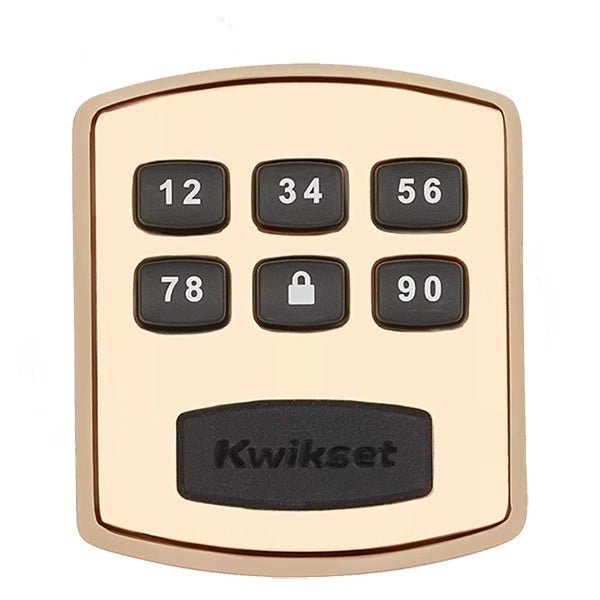 Kwikset - 905 - Keywayless Electronic Deadbolt - 03 - Polished Brass - Grade 3