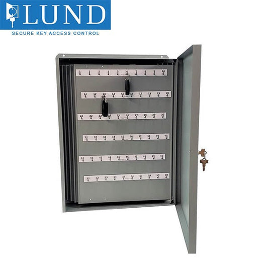 Lund - 556-RE - Automotive Key Cabinet - Optional Capacity - 18 Gauge Steel - Grey Powder Coat Finish