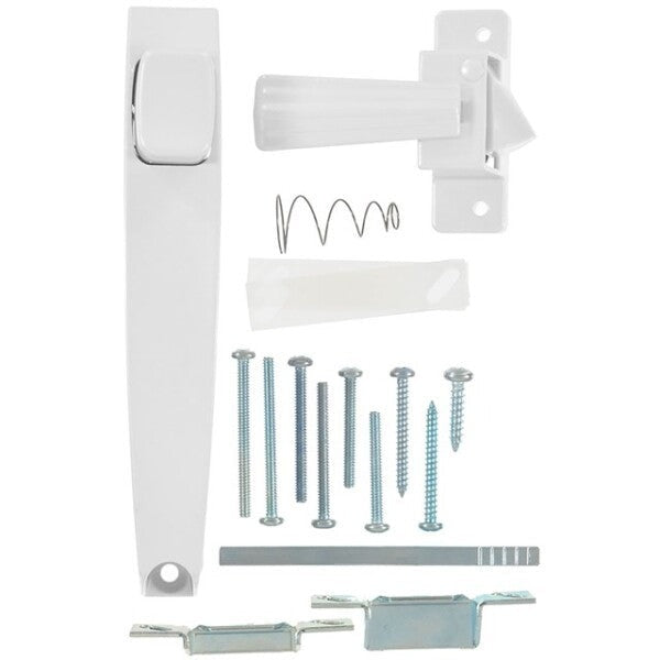 Wright - V333 - Push Button Latch For Screen and Storm Doors - Out Swinging - Wood / Metal Doors - Optional Finish