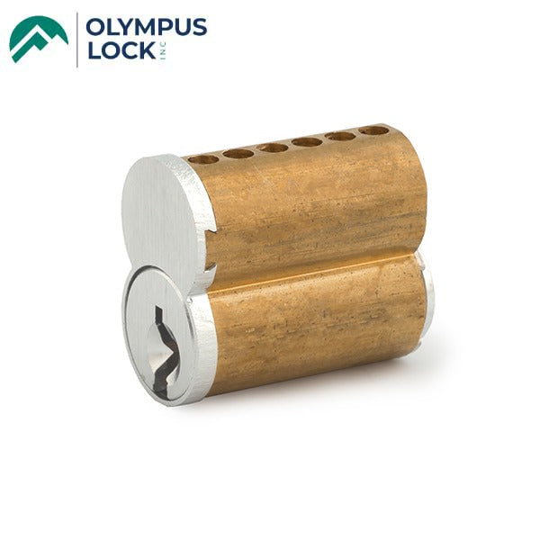 Olympus - 207 - Small Format Interchangeable Cores - Polished Chrome - A Keyway - Optional Keying