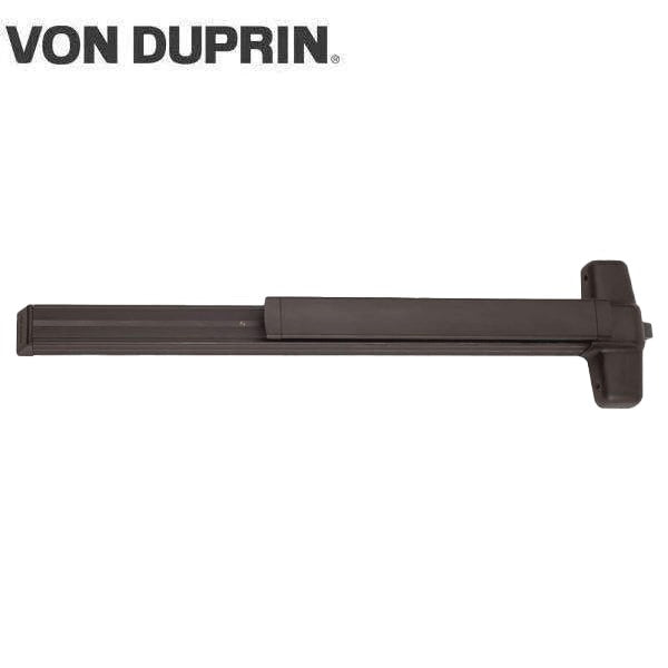 Von Duprin - QEL99EO-3-26D - Rim Exit Device - Quiet Electronic Latch Retraction - Exit Only - Less Trim - Dark Bronze Anodized - Compatible with Metal or Wood Doors