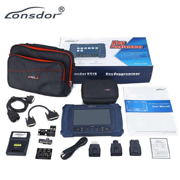 Lonsdor - K518 USA Key Programmer - Permanent Free Upgrades (New USA Version) + 8A4A - Super ADP 8A / 4A Adapter + LKE - Smart Key Emulator