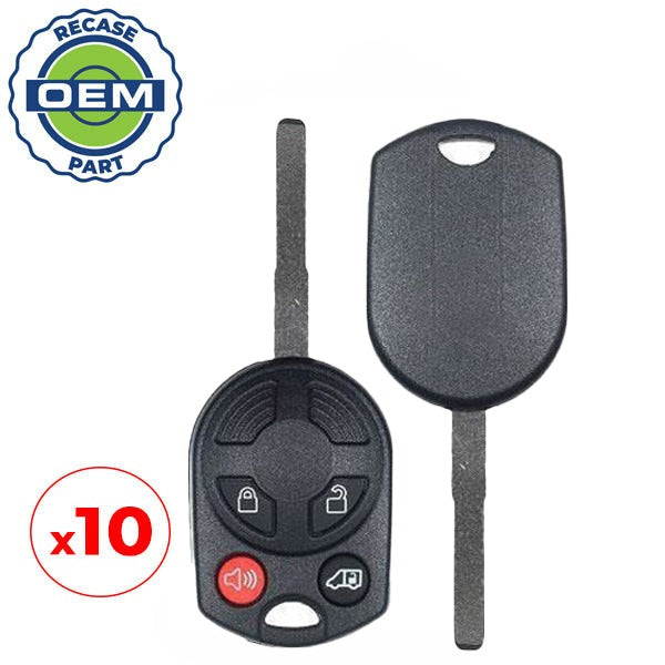 10 x 2015-2020 Ford Transit / 4-Button Remote Head Key / PN: 164-R8126 / OUCD6000022 (OEM Recase)