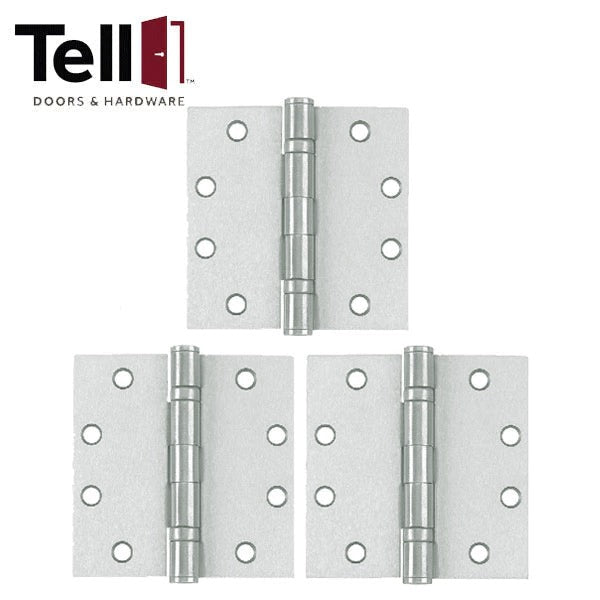 TELL - Ball Bearing Hinge - 4-1/2" x 4-1/2" - Optional Finish - Optional NRP - (3 Pack)