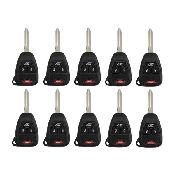 50 x 2004-2016 Chrysler Dodge Jeep / 4-Button Remote Head Key / OHT692427AA (AFTERMARKET) (Bundle of 50)