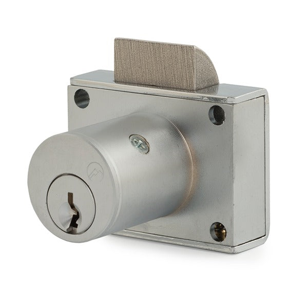Olympus - L20 - Heavy Duty Drawer Latch Lock - Optional Cylinder Length - Satin Chrome - Optional Keying
