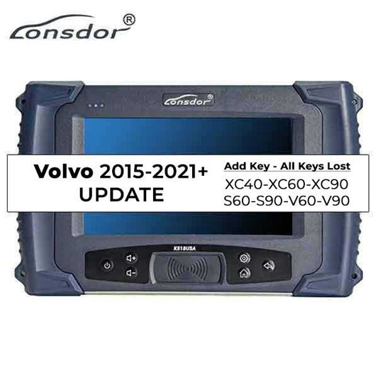 Lonsdor K518 USA - 2015-2021 Volvo Update - Add a Key / All Keys Lost - ( machine sold separately )