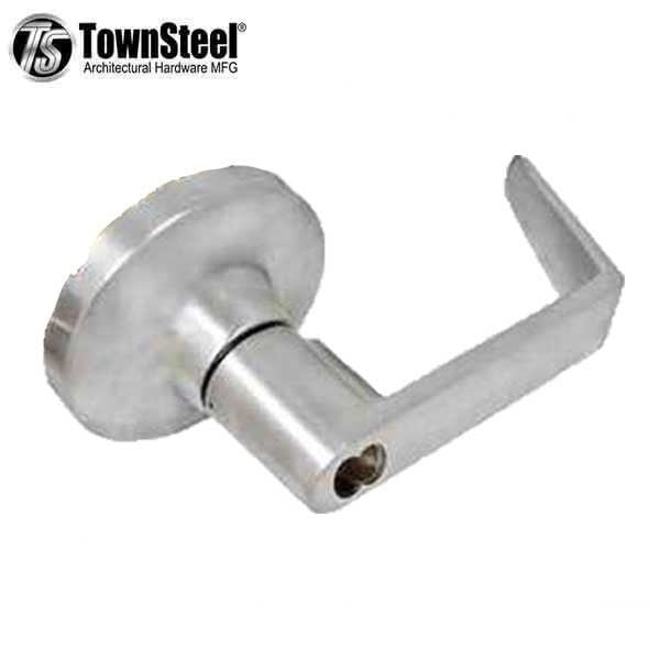 TownSteel - ED8900LS - Sectional Lever Trim - Entrance - LS Regal Lever - Non-Handed - Schlage SLFIC Prepped - Compatible with Mortise Exit Device - Satin Chrome - Grade 1