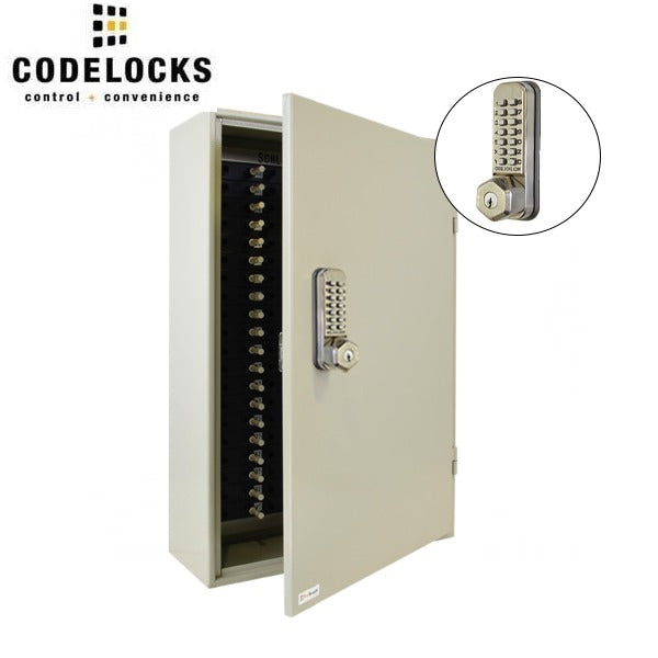 CodeLocks - Key Control Hook Key Cabinet w/ CL255 - Mechanical Lock - Tubular Latch - Optional Cabinet Storage
