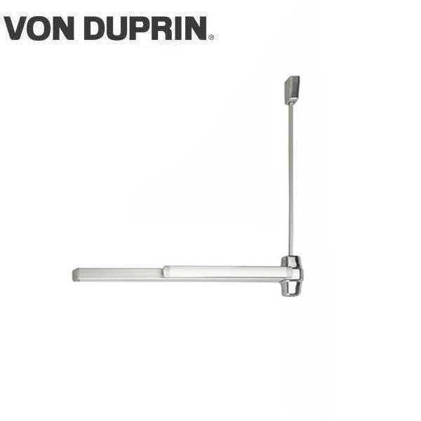 Von Duprin - 9927EO - Surface Mounted Vertical Rod Exit Device - Exit Only - Fire Rated - No Trim - Less Dogging - Satin Chrome Finish - Optional Rods - 3 Foot