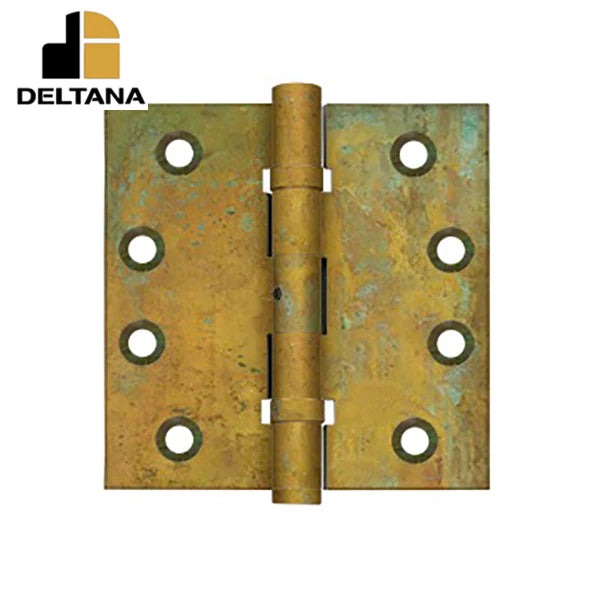 Deltana - 4" x 4" Square Hinge - Ball Bearing - NRP - Solid Brass - US10RT