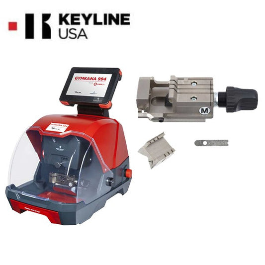 Keyline - GymKana - Electronic Key Cutting Machine And Gymkana 994 M Clamp Kit - Black Friday Bundle Promotion
