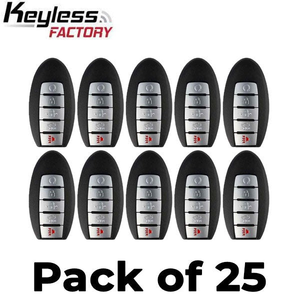 25 x 2013-2015 Nissan Maxima / Altima / 5-Button Prox Smart Key / PN: 285E3-3TP5A / KR5S180144014 / IC 014 (AFTERMARKET) (Bundle of 25)