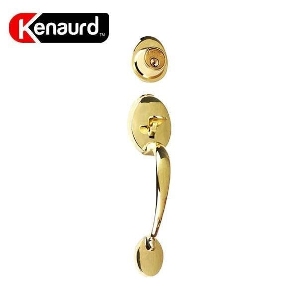 Premium Design Handle Lockset - Bright Brass - KA