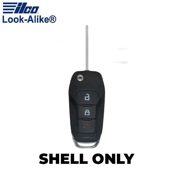 Ilco - 2015-2020 Ford - FORD-FLIP3B1 - 3-Button Flip Remote Key SHELL (AFTERMARKET)