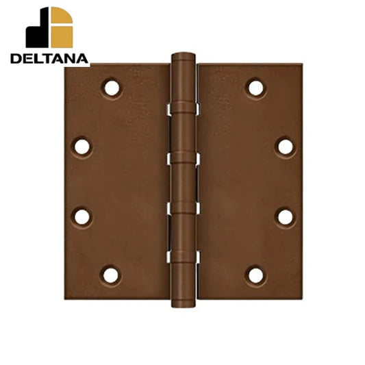 Deltana - 5" x 5" Square Hinges - Ball Bearing - Solid Brass - 0.150" Thickness