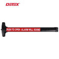 Detex - FV40-EE - Value Series Wide Stile - Rim Exit Device - Delayed Egress - Less Dogging - 99 Surface Strike - 36" - Satin Black Anodized Aluminum Finish