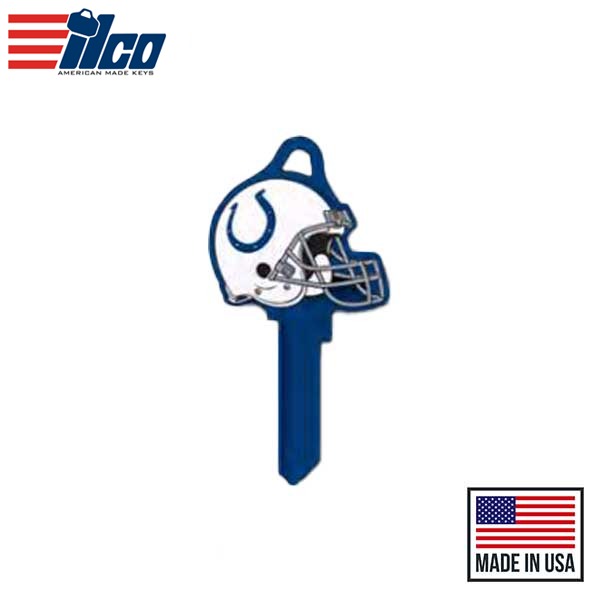 Ilco - NFL TeamKeys - Helmet Edition - Key Blank - Indianapolis Colts - KW1 (5 Pack)
