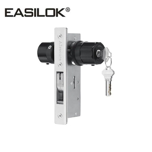 EASILOK - A5 - Single Cylinder Lock Hookbolt - Twist To Lock - 25mm - Silver