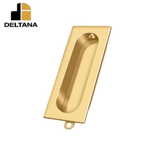 Deltana - Flush Pull - Rectangle - 3-1/8" x 1-3/8" x 1/2" - Optional Finish
