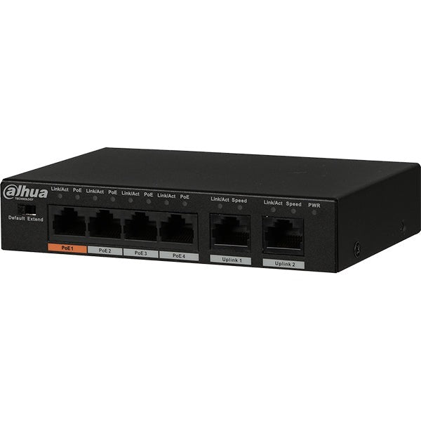 Dahua / 4-port PoE Ethernet Switch / 60W / 2MP / DH-PFS3006-4ET-60