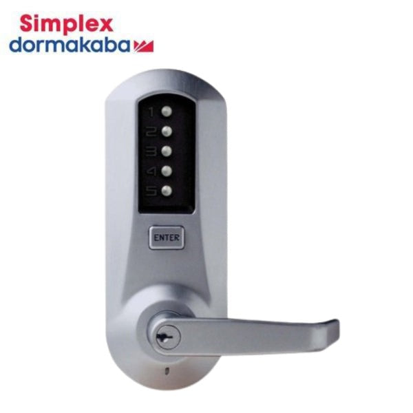 Simplex - 5041 - Cylindrical Lock - Schlage “C” Keyway - KIL - Winston Lever - Satin Chrome - Grade 1