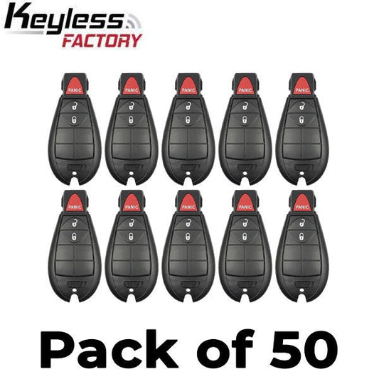 50 x 2008-2017 Chrysler Dodge Jeep VW / 3-Button Fobik Key/ M3N5WY783X / 433 MHz (AFTERMARKET) (Bundle of 50)