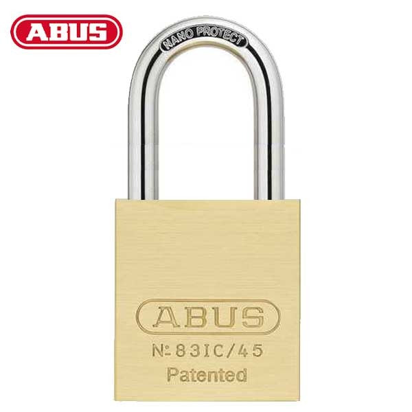 Abus - 83IC/45 B - Premium Loaded Brass Padlock - S2 - SFIC Interchangeable Core - Less Core - 1-27/32" Width - Optional Shackle Length