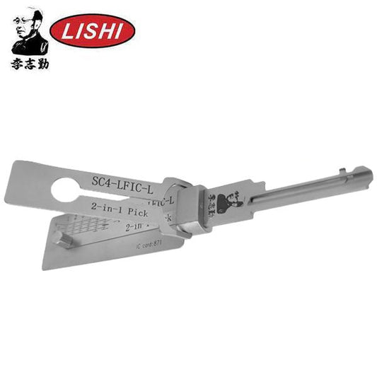 ORIGINAL LISHI - SC4 / 6-Pin / Schlage Keyway Tool / 2-in-1 Pick & Decoder / Large Format Interchangeable Core / Left Hand / AG