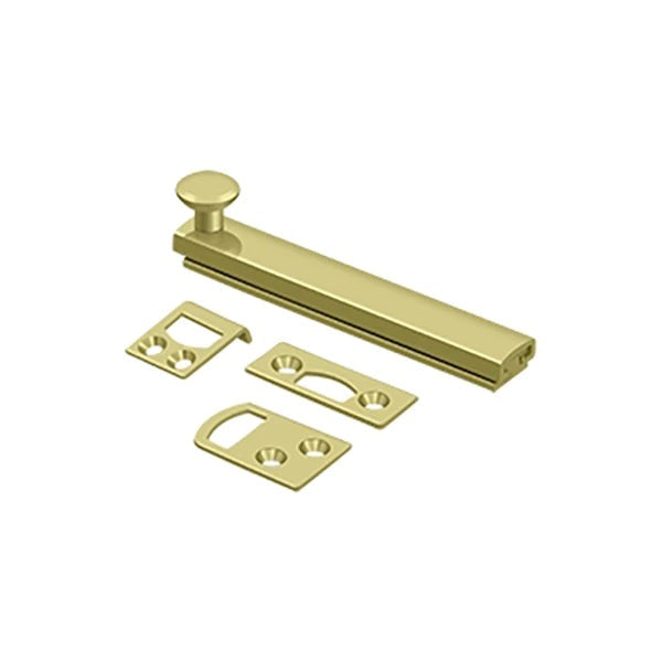 Deltana - 4" Surface Bolt - Concealed Screw - Heavy Duty - Optional Finish