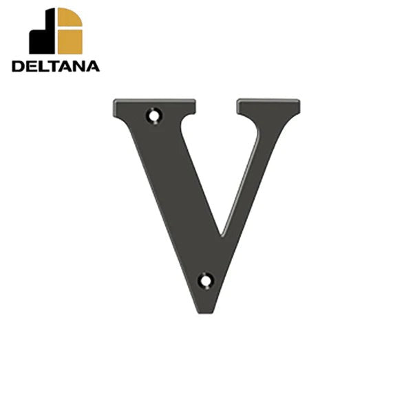Deltana - 4" Residential Letter V - Optional Finish