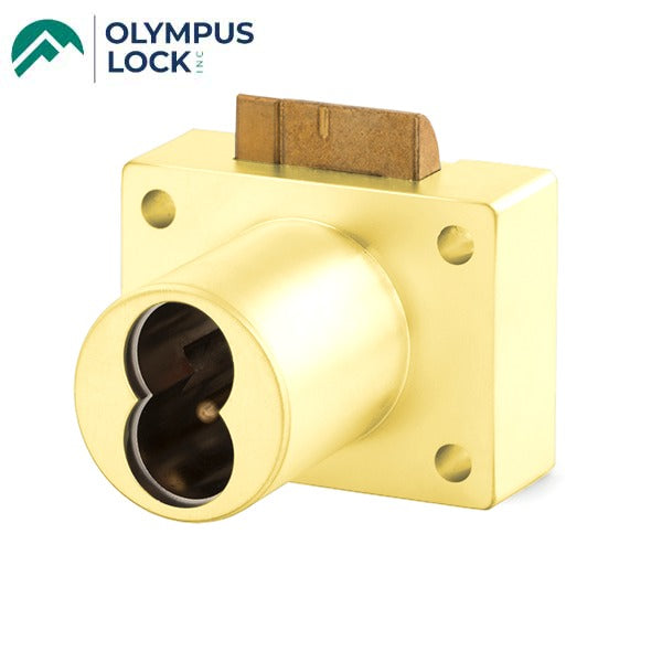 Olympus - 950IC - Deadlatching Drawer Lock - Less Cylinder - SFIC - Polished Brass - Grade 1