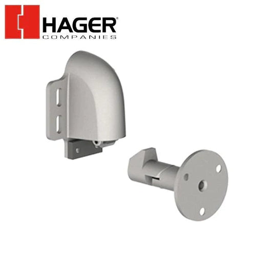 Hager - 327W - Automatic Wall Stop & Holder - Satin Chrome