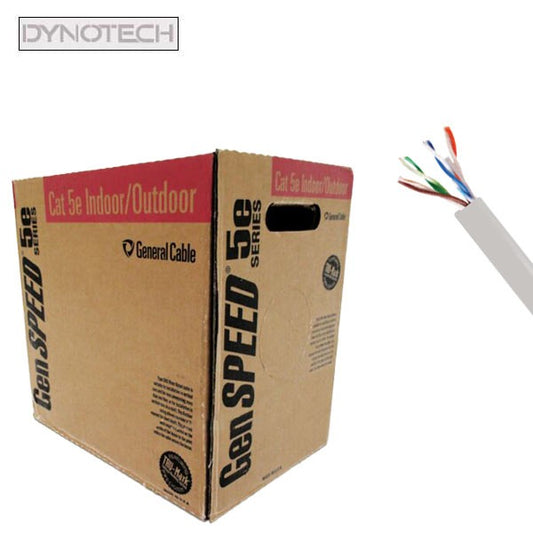 DynoTech - GenSPEED 5000 Residential CMX Outdoor-CMR Network Cable - Cat5e - UTP - 1000ft - White
