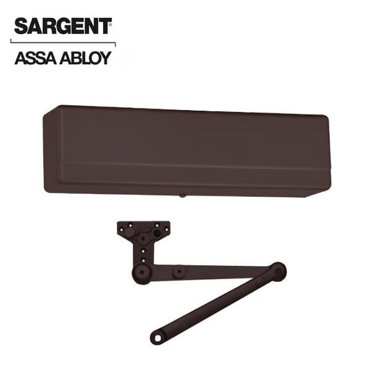 Sargent - 1431 - Powerglide Door Closer - Back Check Function - Heavy Duty Hold Open Parallel Arm - Adjustable Size 1-6 - Plastic Cover - Dark Oxidized Satin Bronze - Fire Rated - Grade 1
