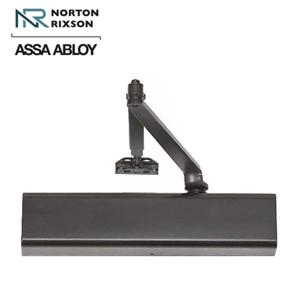 Norton - 210 - Tri-Packed Manual Door Closer - Back Check Function - PA Bracket/Regular/Top Jamb - Adjustable Arm - Adjustable Size 1-6 - Plastic Cover - Dark Bronze - Fire Rated - Grade 1